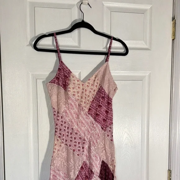 LoveShackFancy Pink Patchwork Slip Dress - damaged - Picture 2 of 11